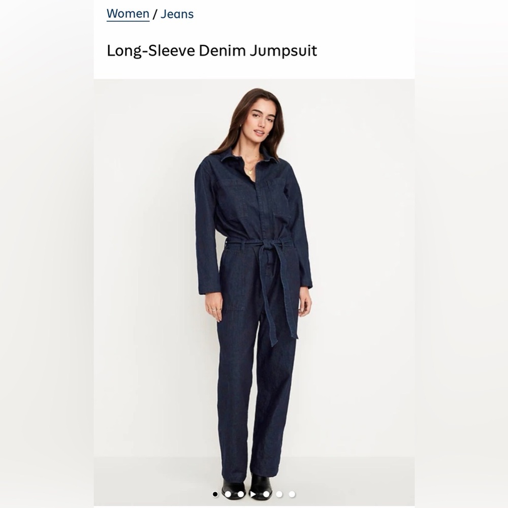 Old Navy Dark Blue Denim Jumpsuit